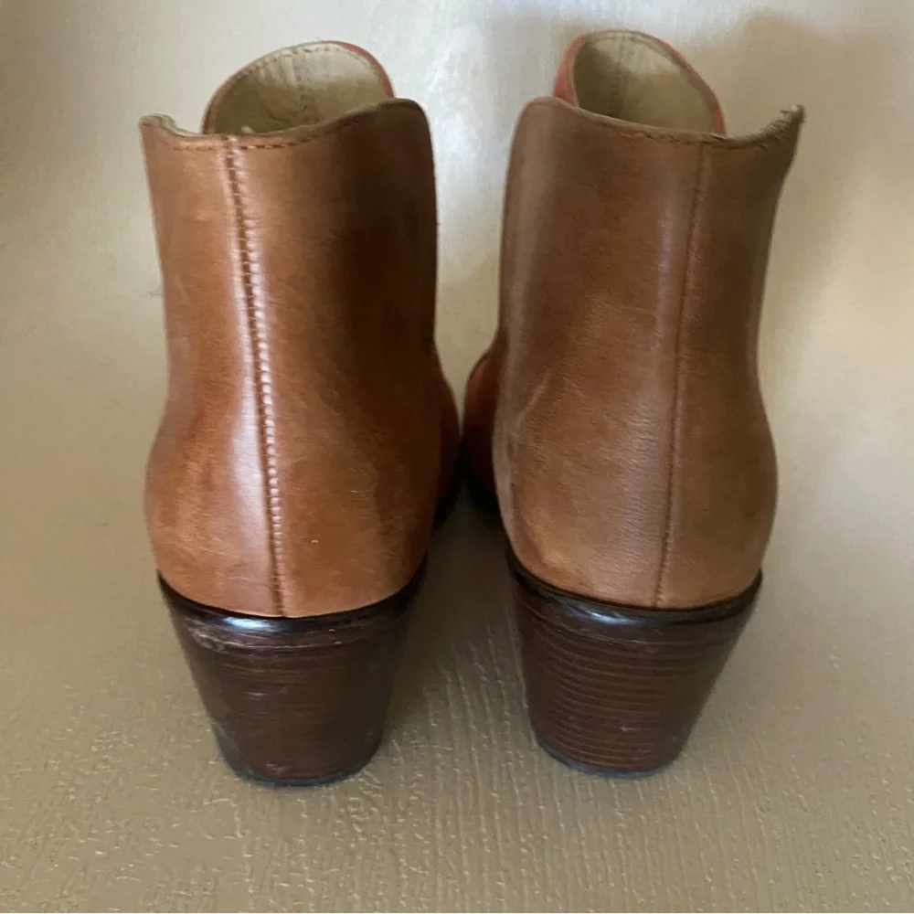 Wolverine 1000 Mile Samantha Pleet Orange Tan Black Leather ankle Boot 7.5m - Picture 6 of 10